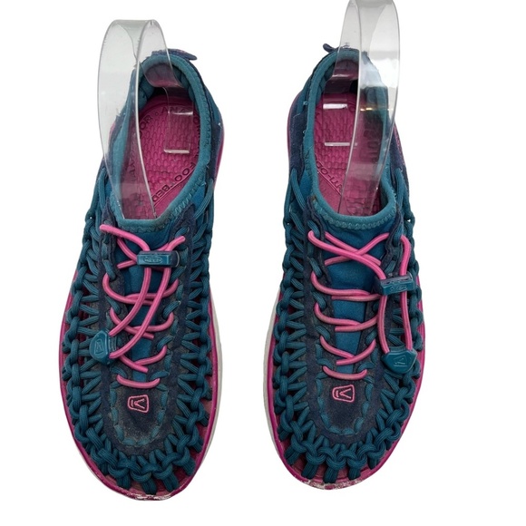 KEEN Teal Blue Pink Closed Toe Sneakers Sandals Hiking Fishing Camping Shoes 5 - Picture 2 of 15